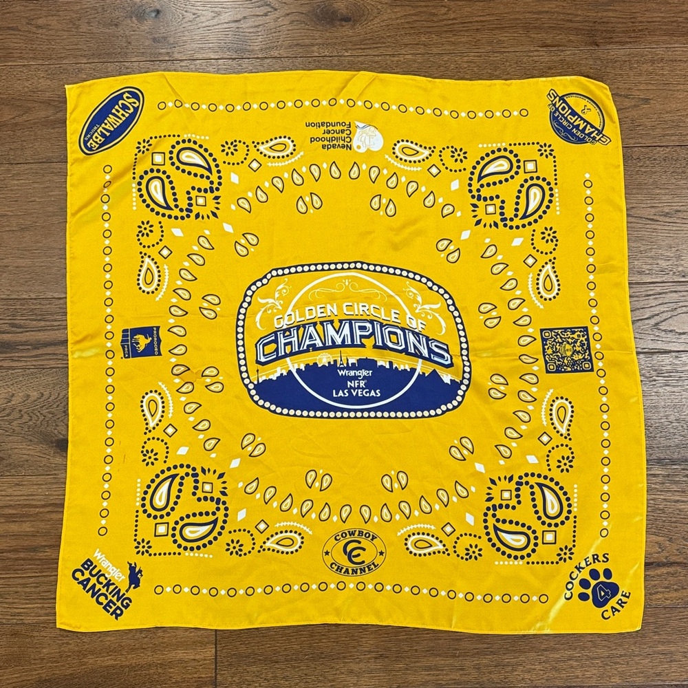 Wrangler NFR Yellow Golden Circle of Champions Bandana